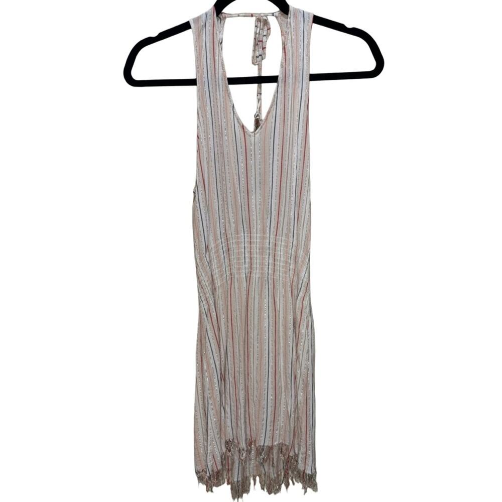 BECCA by Rebecca Virtue Endless Summer Metallic Stripe Dress Cover-Up Size M - Picture 3 of 7
